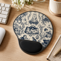 Not Yours Cat Toile Ergonomic Mouse Pad