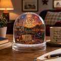 America 250 Small Town Celebration Patriotic Semiquincentennial Keepsake Glitter Globe