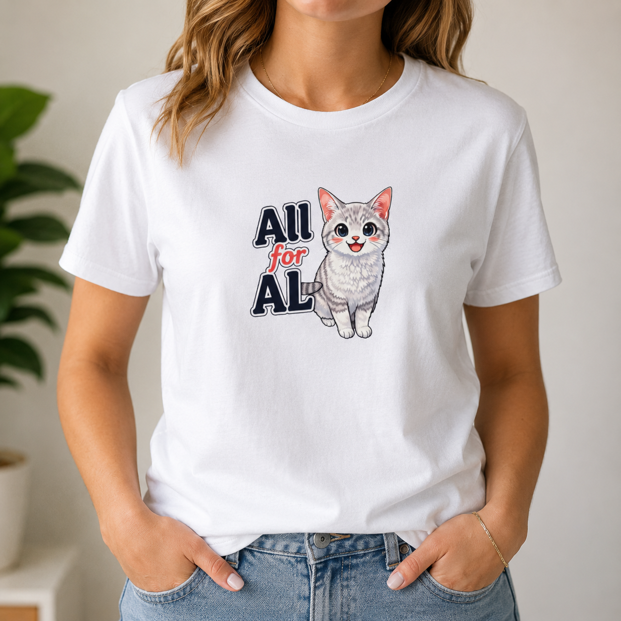 All for AL Cat Graphic T-Shirt