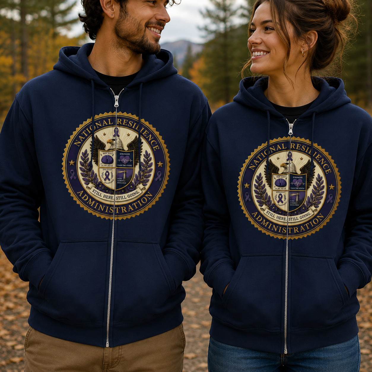 National Resilience Administration Full-Zip Hoodie | Still Here. Still Going.