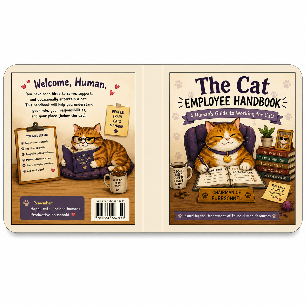The Cat Employee Handbook Board Book – A Human’s Guide to Working for Cats
