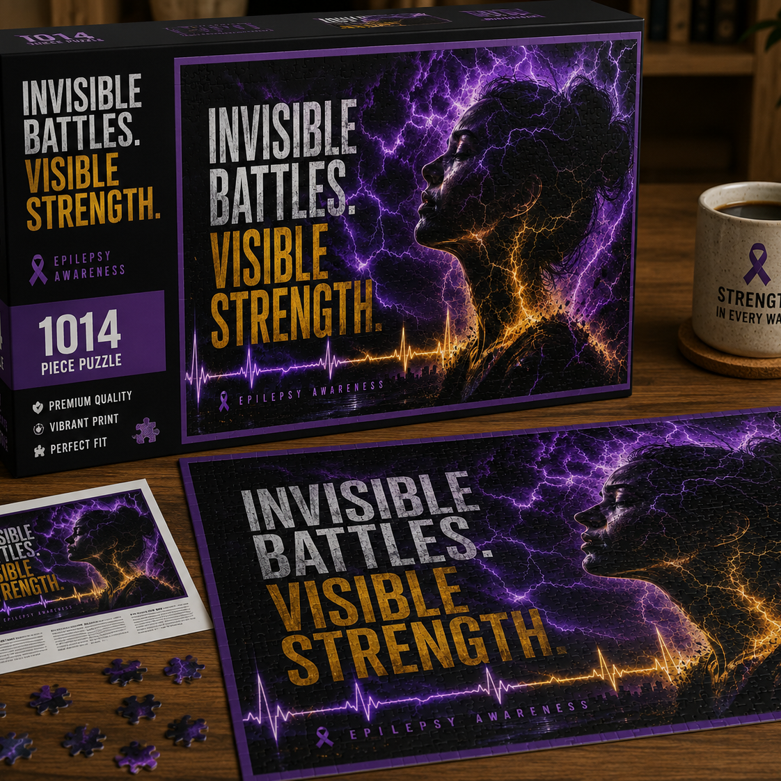 Invisible Battles Puzzle | Epilepsy Awareness Jigsaw Puzzle | 1014 Pieces