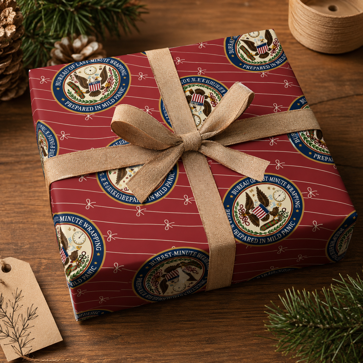 Bureau of Last-Minute Wrapping Funny All Occasion Gift Wrap