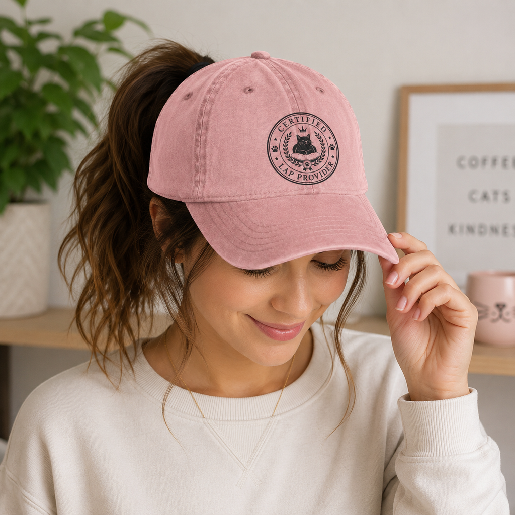 Certified Lap Provider Women's Ponytail Hat | Funny Cat Lover Cap