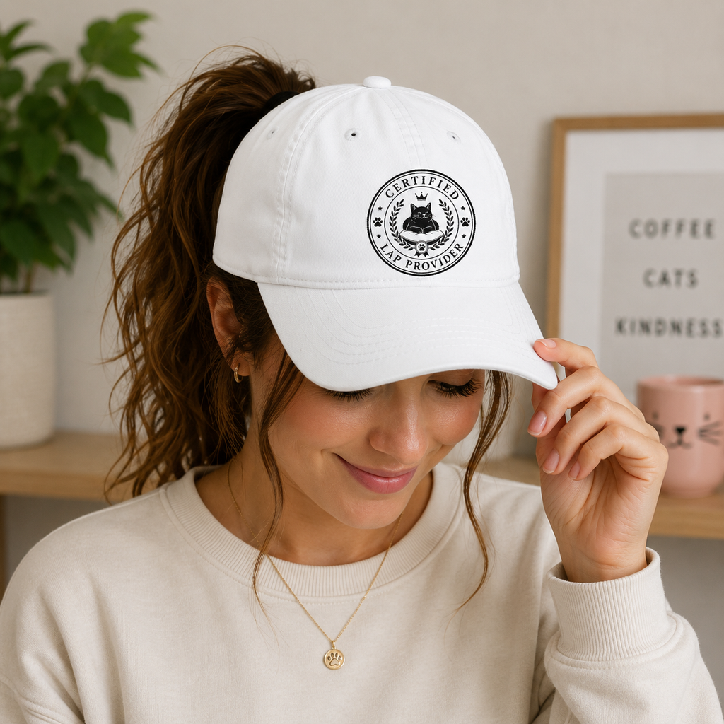 Certified Lap Provider Women's Ponytail Hat | Funny Cat Lover Cap