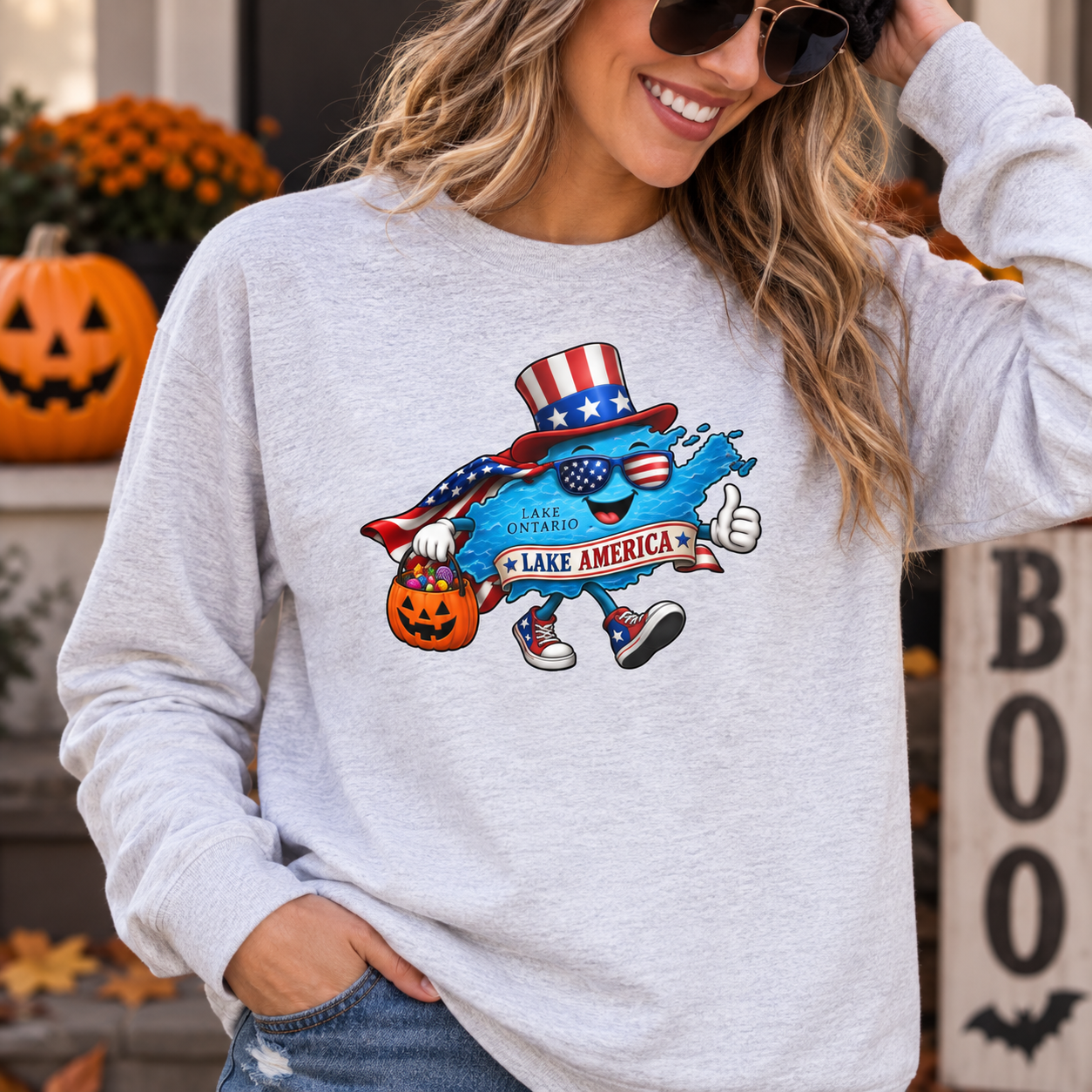Lake Ontario Dressed as Lake America Halloween Unisex Long Sleeve Tee