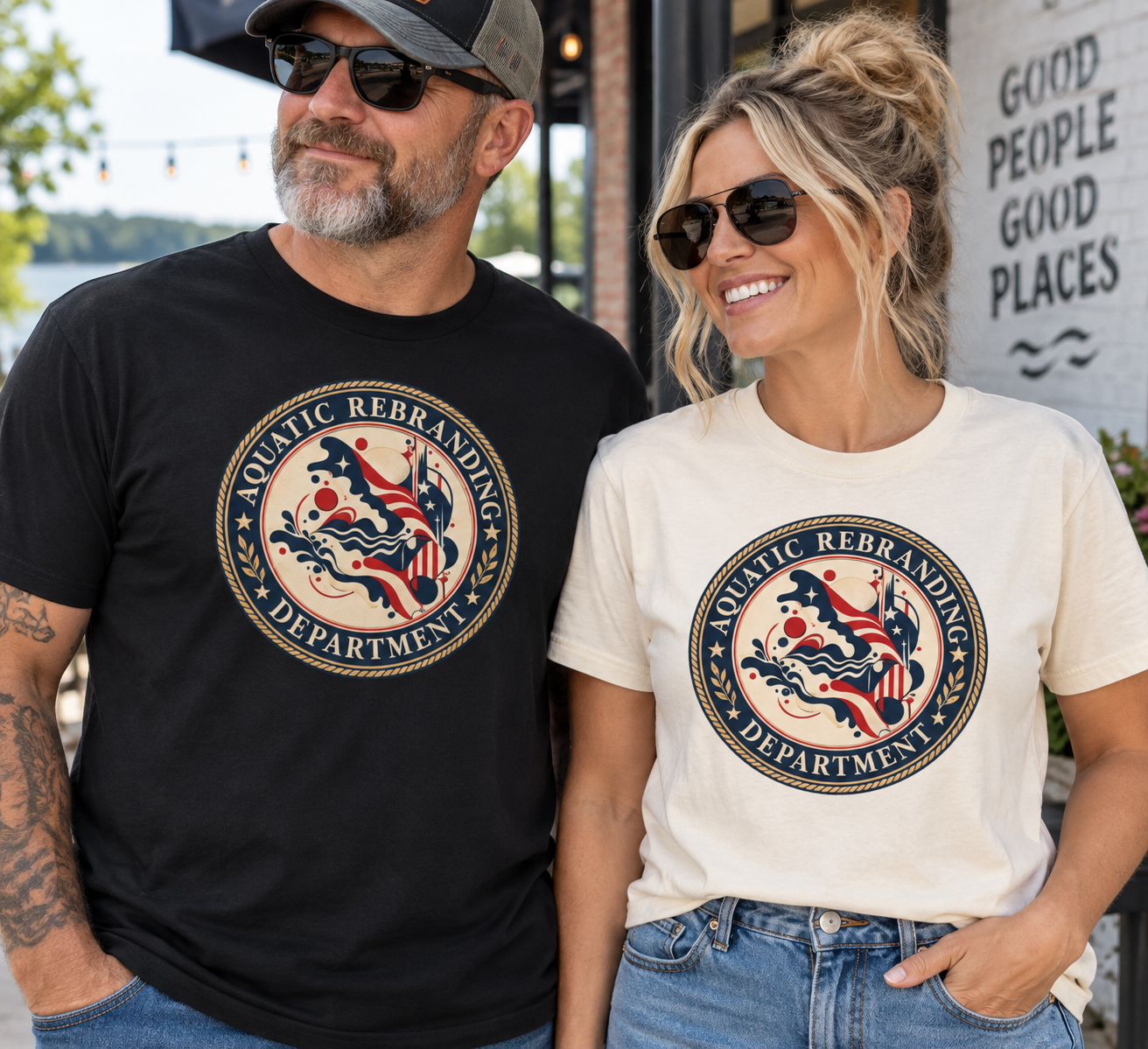 Aquatic Rebranding Department Garment-Dyed Unisex T-Shirt