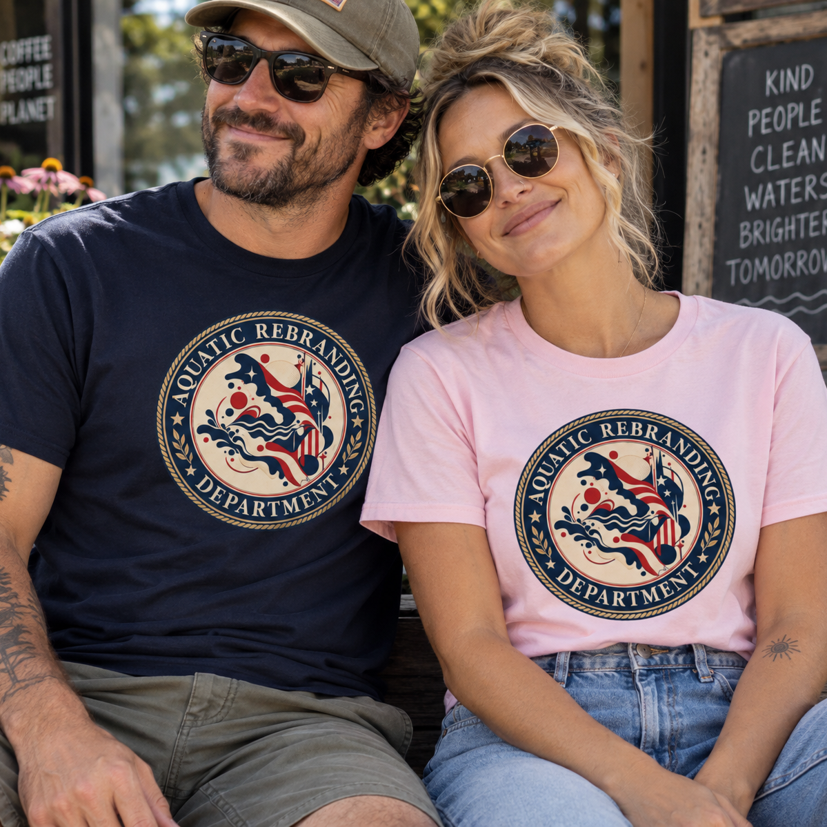 Aquatic Rebranding Department Garment-Dyed Unisex T-Shirt