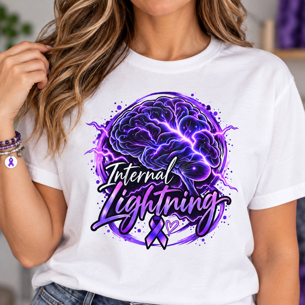 Internal Lightning Epilepsy Awareness Garment-Dyed T-Shirt