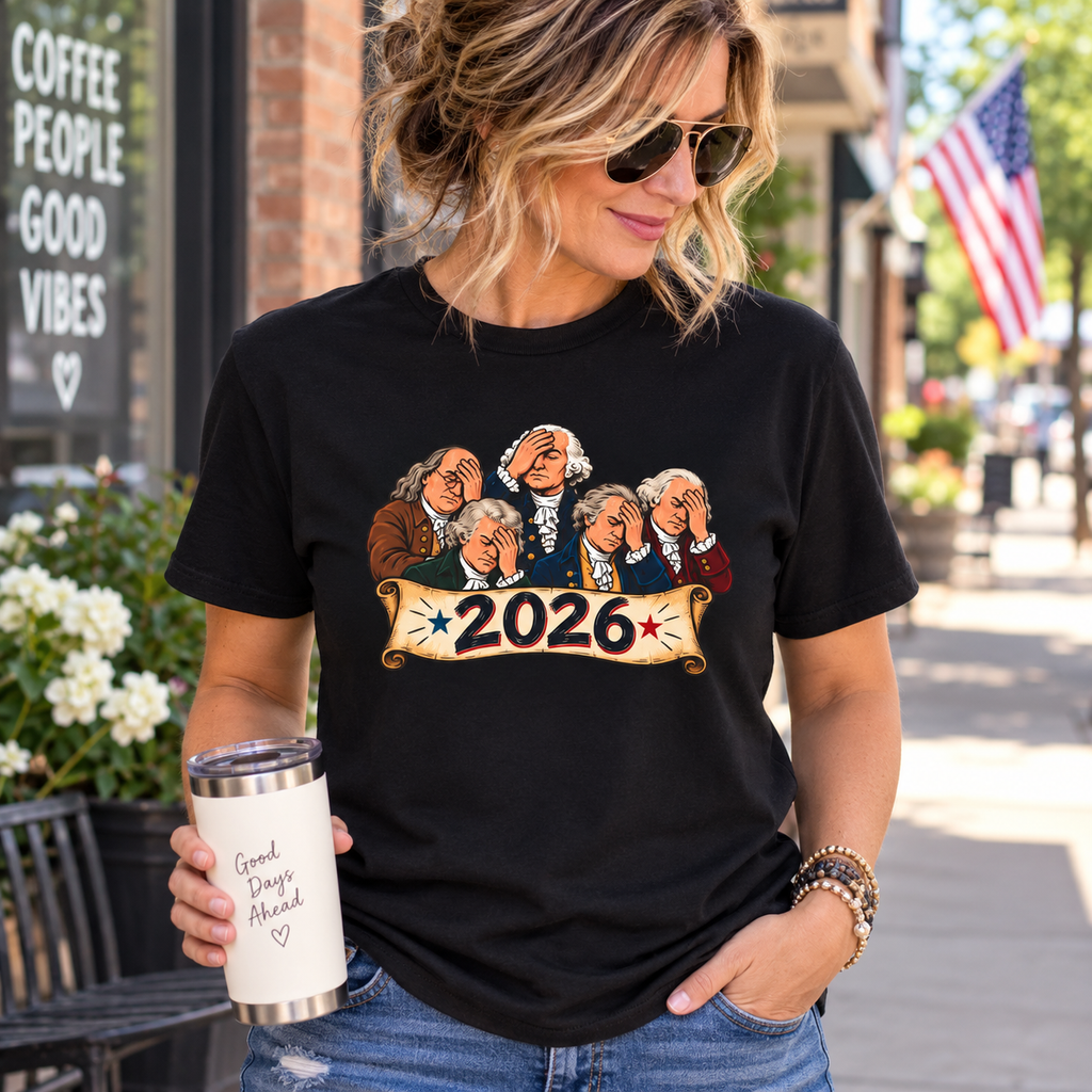 Founding Fathers Facepalm 2026 T-Shirt | America, We Need to Talk Tee