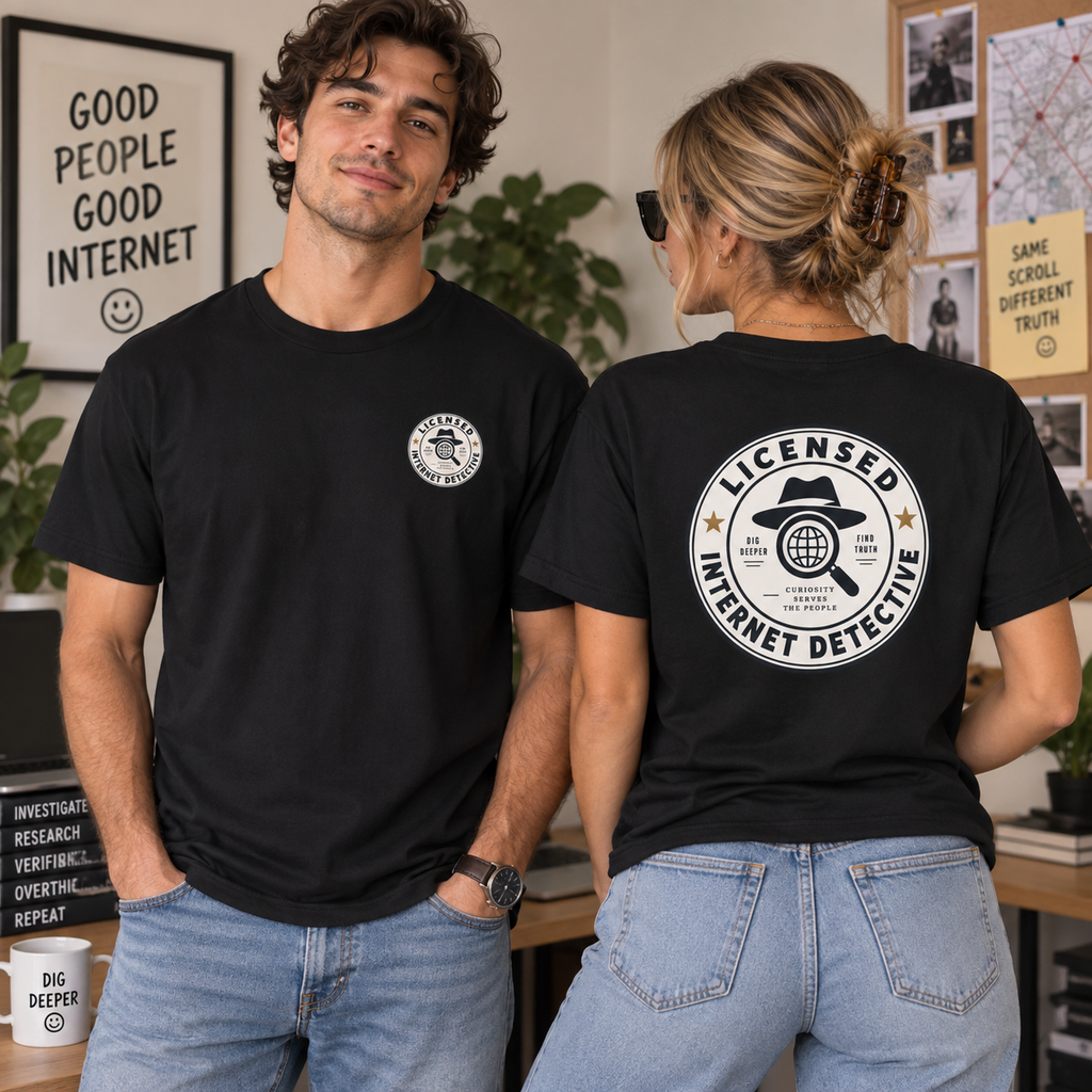Licensed Internet Detective T-Shirt | Funny Internet Investigator Tee