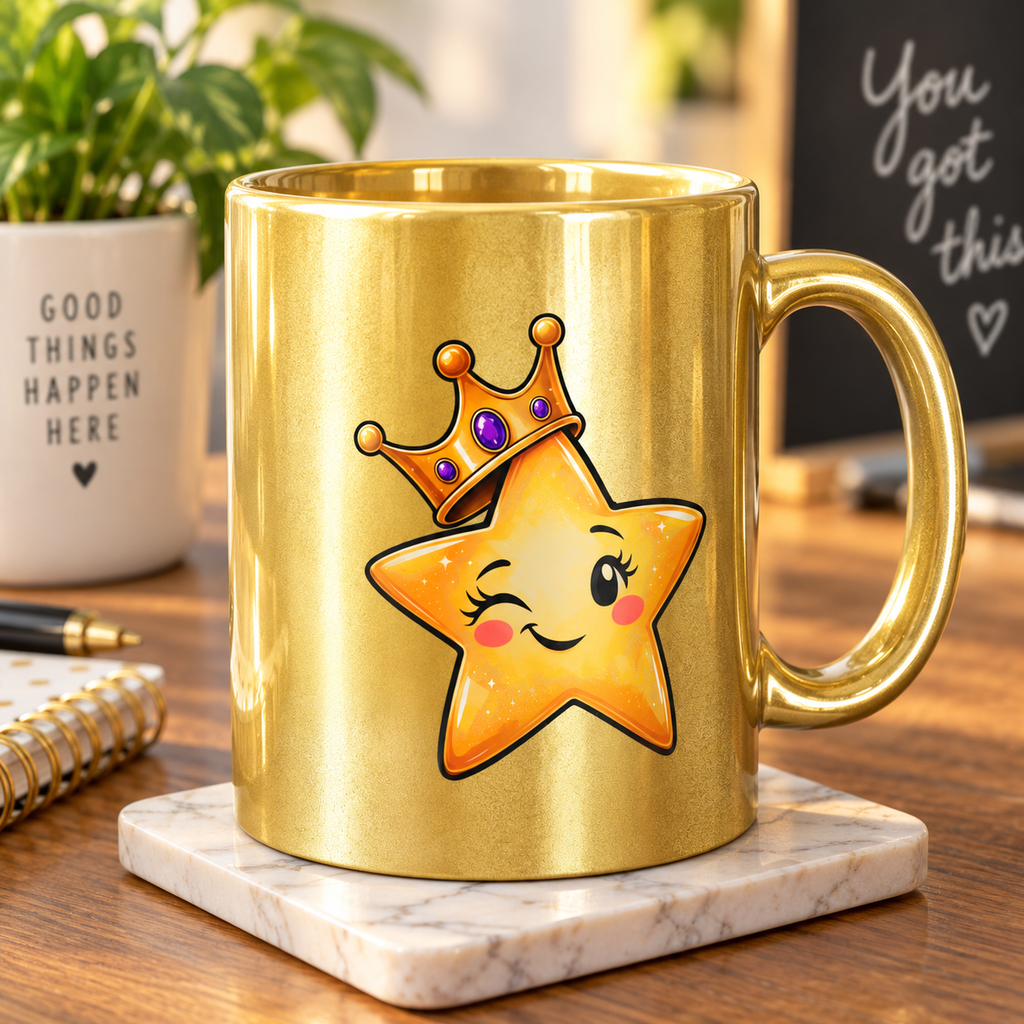 Main Character Energy Metallic Coffee Mug | Gold or Silver 11 oz Mug