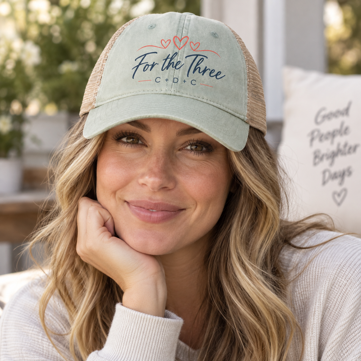 For the Three Women’s Washed Mesh Back Cap | C + D + C Memorial Hat