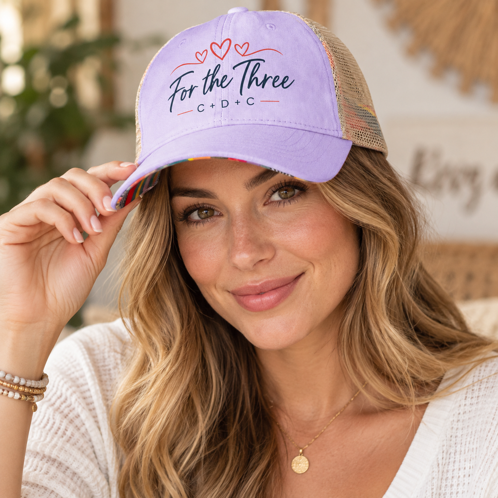 For the Three Women’s Washed Mesh Back Cap | C + D + C Memorial Hat