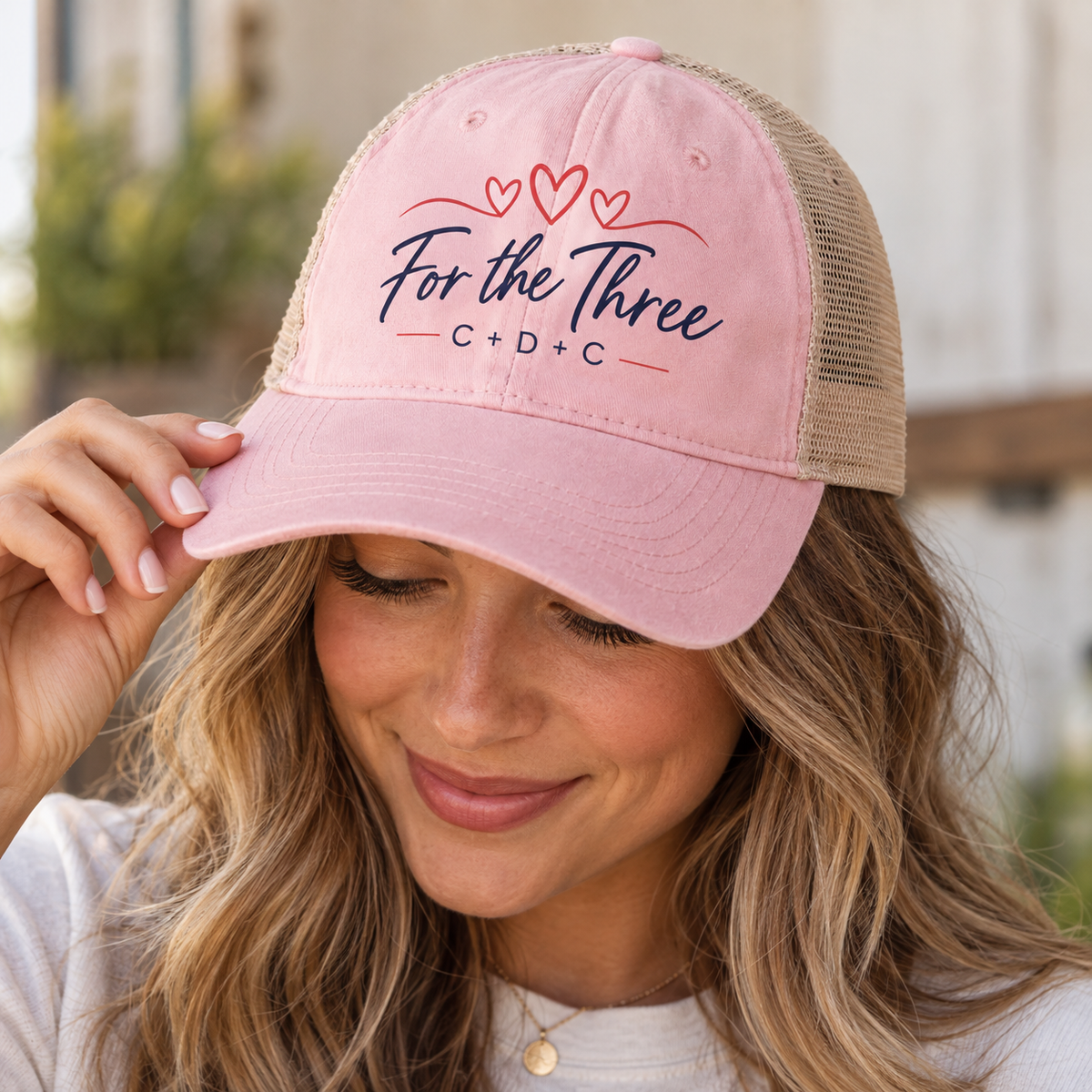 For the Three Women’s Washed Mesh Back Cap | C + D + C Memorial Hat