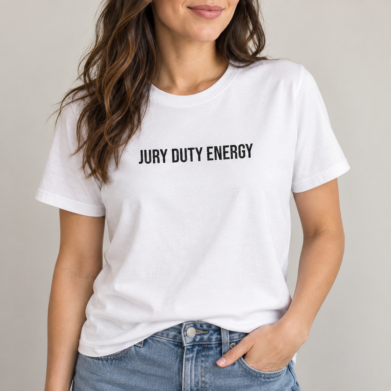 Jury Duty Energy True Crime Glitter T-Shirt