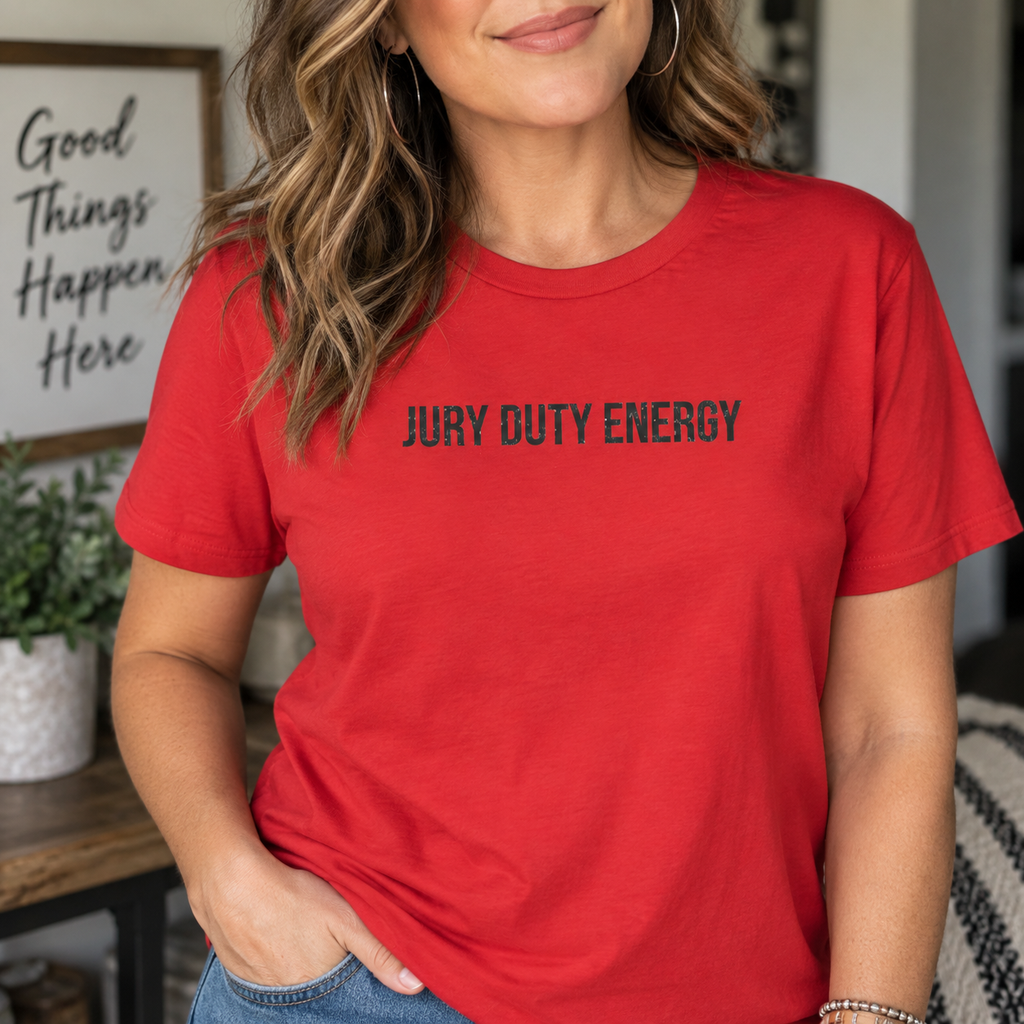 Jury Duty Energy True Crime Glitter T-Shirt