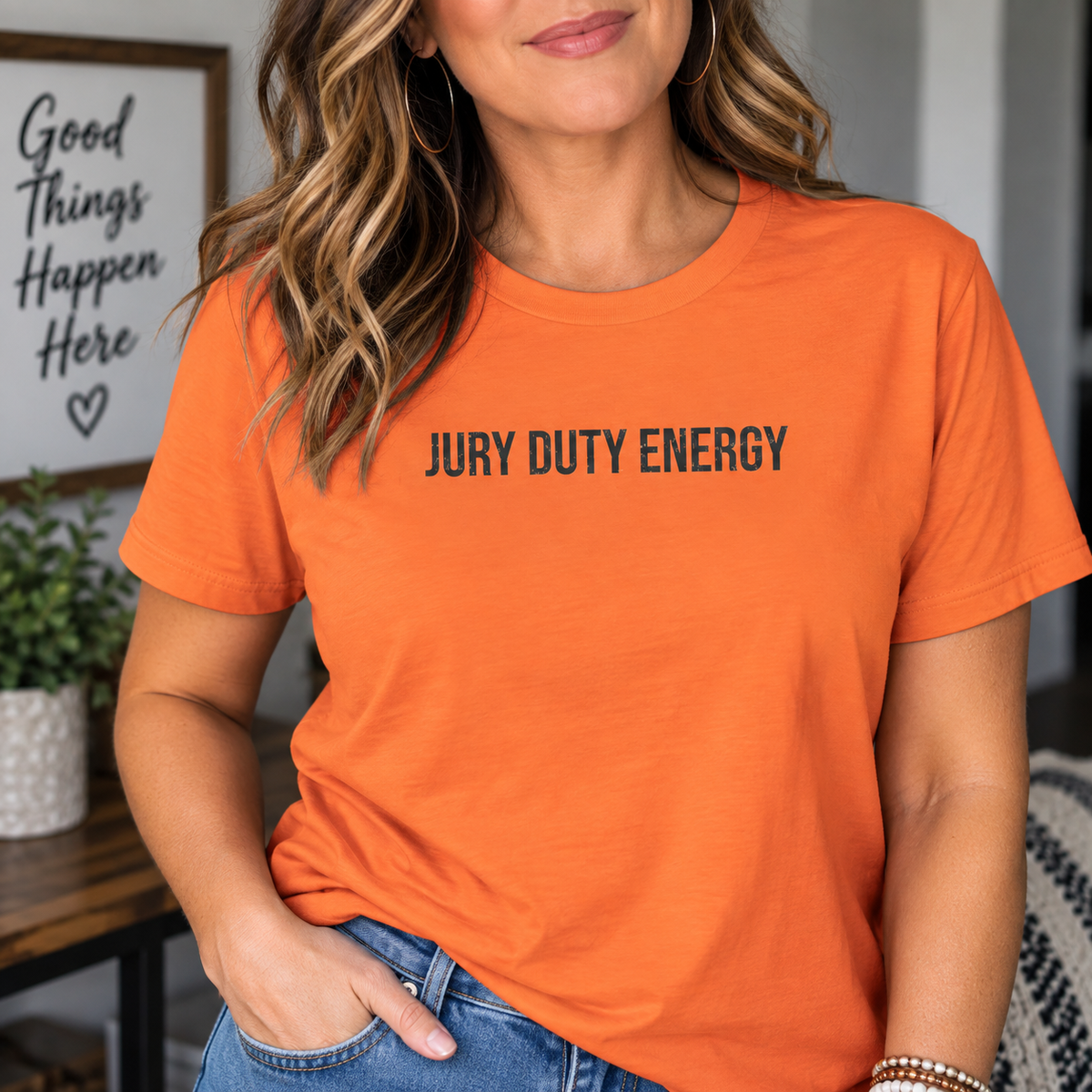 Jury Duty Energy True Crime Glitter T-Shirt