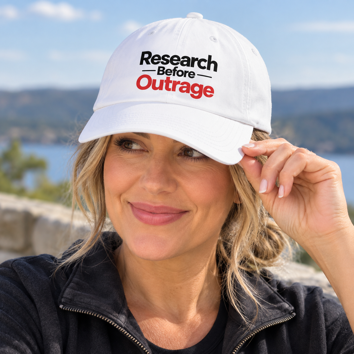 Research Before Outrage Baseball Cap | Social Media & True Crime Gift
