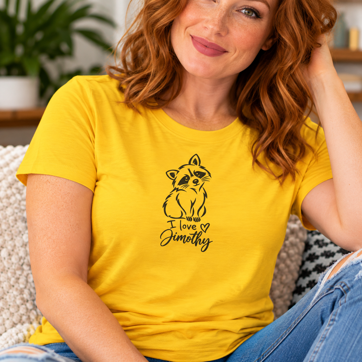 I Love Jimothy Women’s T-Shirt | Cute Raccoon Graphic Tee