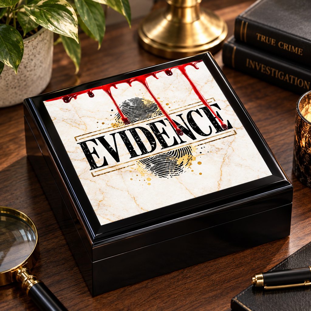 EVIDENCE True Crime Keepsake Box | Crime Lover Storage Box