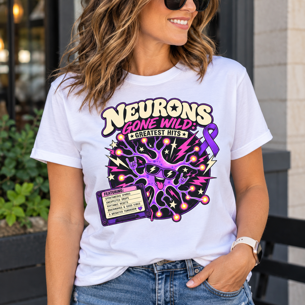 Neurons Gone Wild: Greatest Hits Epilepsy Awareness T-Shirt