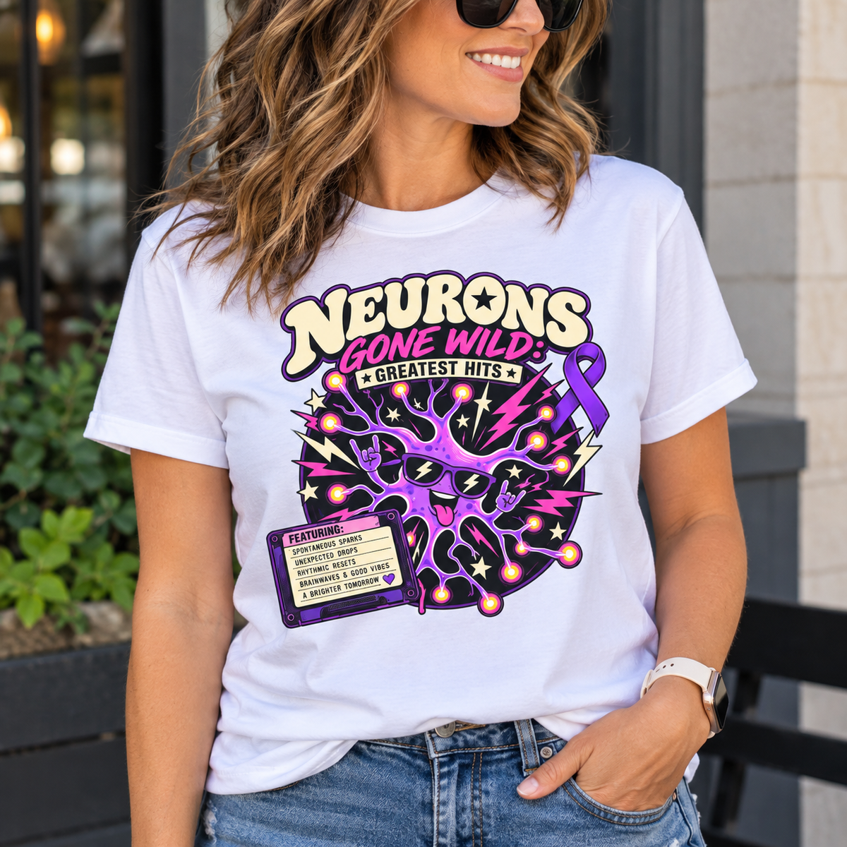 Neurons Gone Wild: Greatest Hits Epilepsy Awareness T-Shirt