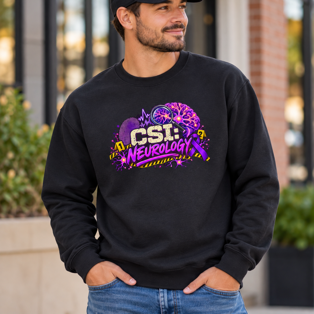 CSI: Neurology Epilepsy Awareness Lightweight Crewneck Sweatshirt