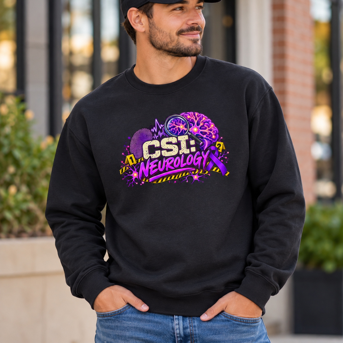 CSI: Neurology Epilepsy Awareness Lightweight Crewneck Sweatshirt