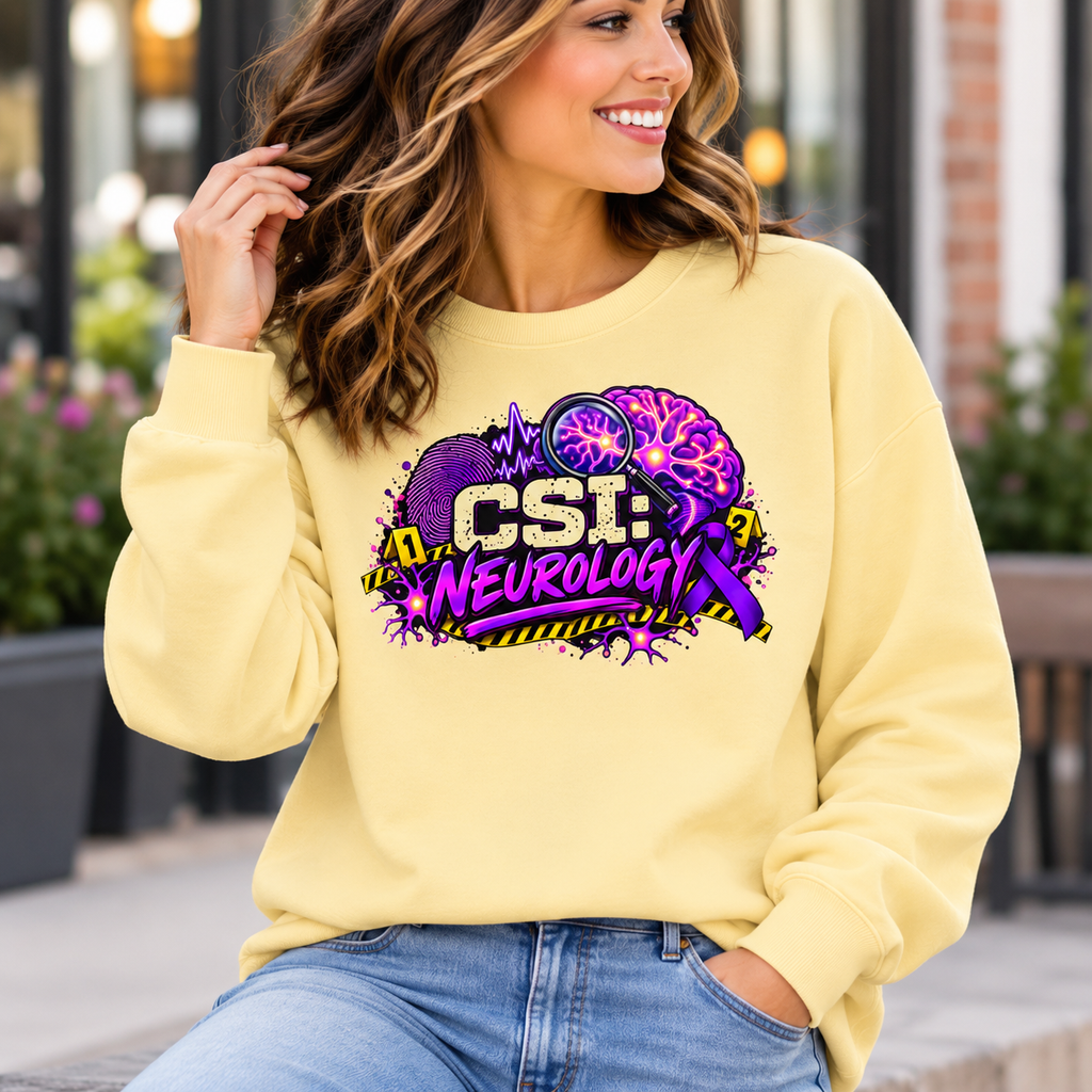 CSI: Neurology Epilepsy Awareness Lightweight Crewneck Sweatshirt