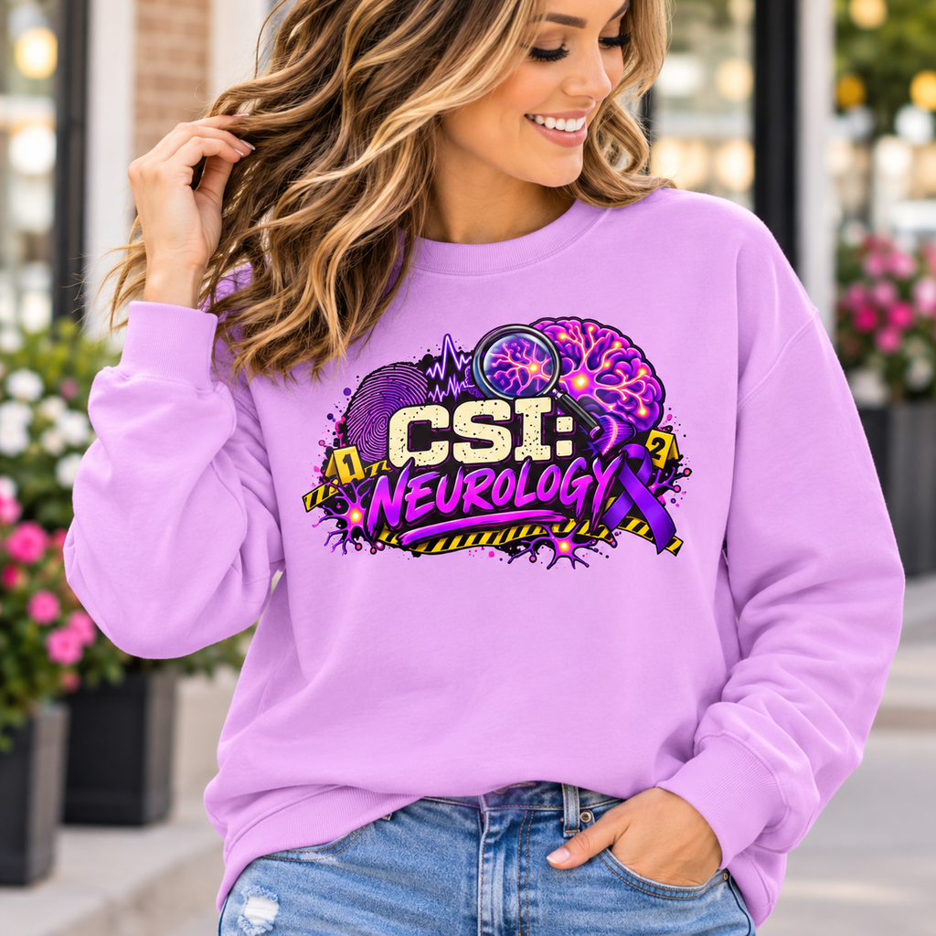 CSI: Neurology Epilepsy Awareness Lightweight Crewneck Sweatshirt