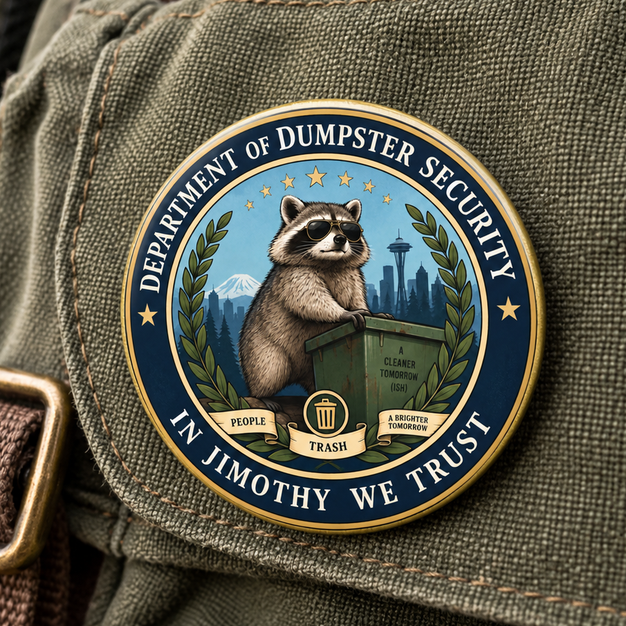 Department of Dumpster Security Jimothy Pinback Button