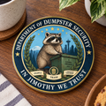 Department of Dumpster Security Jimothy Ceramic Coaster