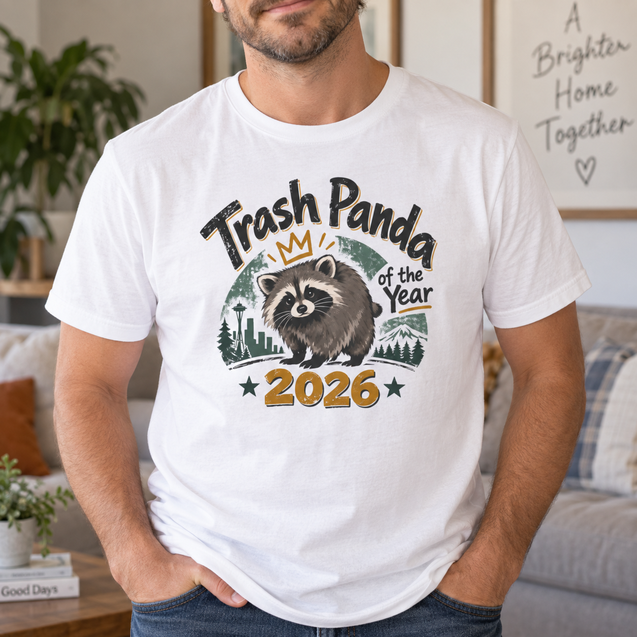 Trash Panda of the Year 2026 Garment-Dyed T-Shirt | Jimothy-Inspired Raccoon Tee