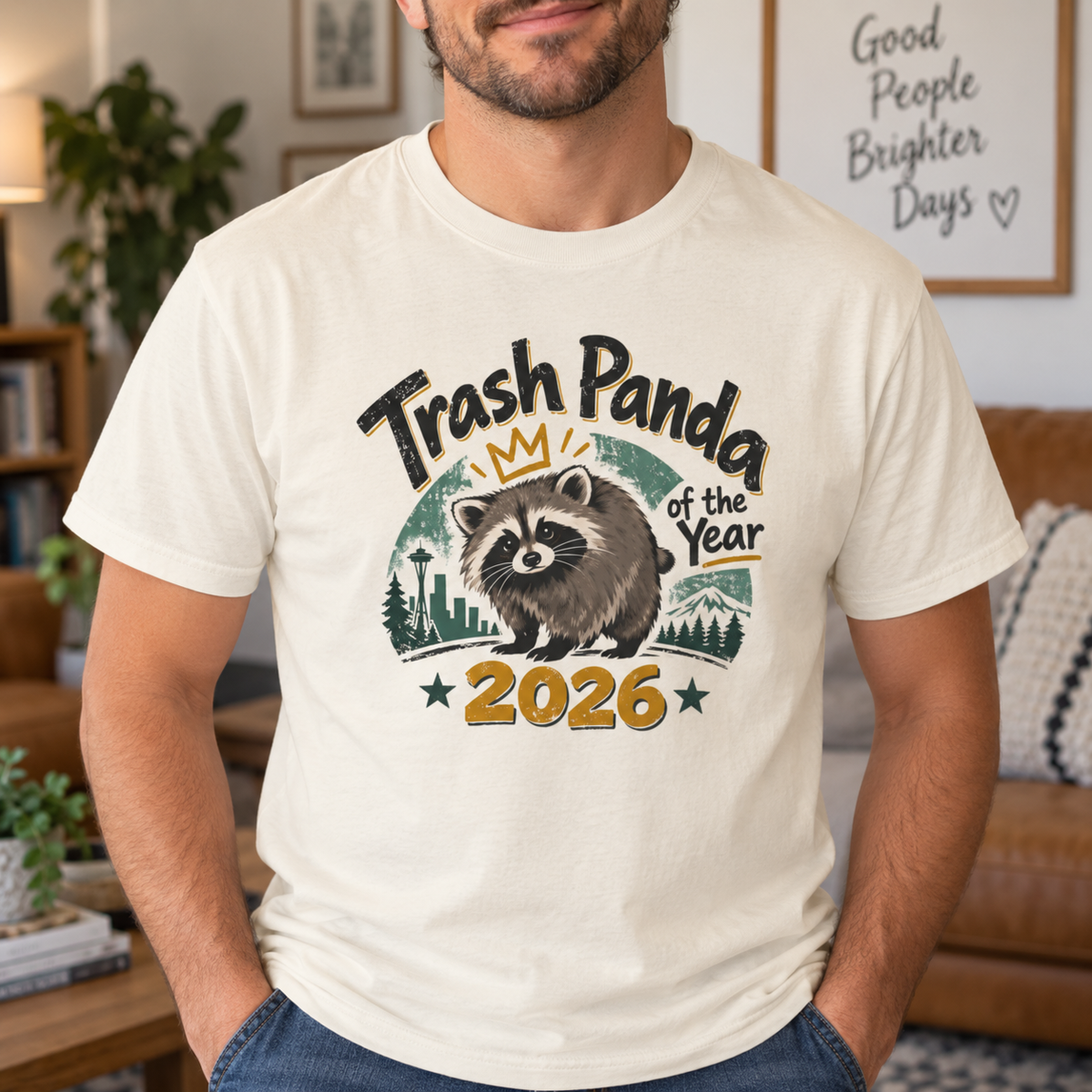 Trash Panda of the Year 2026 Garment-Dyed T-Shirt | Jimothy-Inspired Raccoon Tee