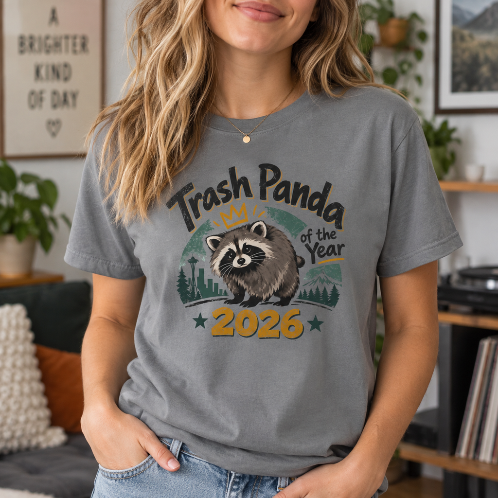 Trash Panda of the Year 2026 Garment-Dyed T-Shirt | Jimothy-Inspired Raccoon Tee