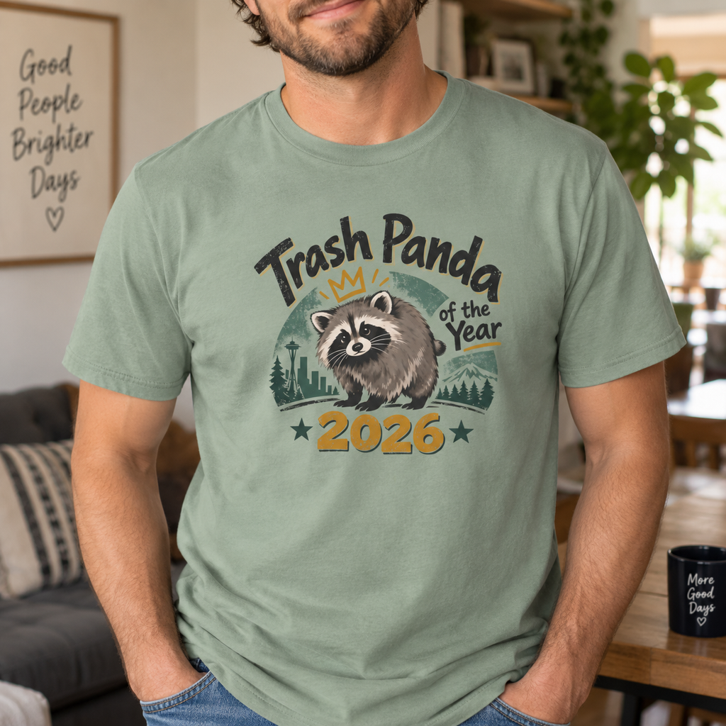 Trash Panda of the Year 2026 Garment-Dyed T-Shirt | Jimothy-Inspired Raccoon Tee