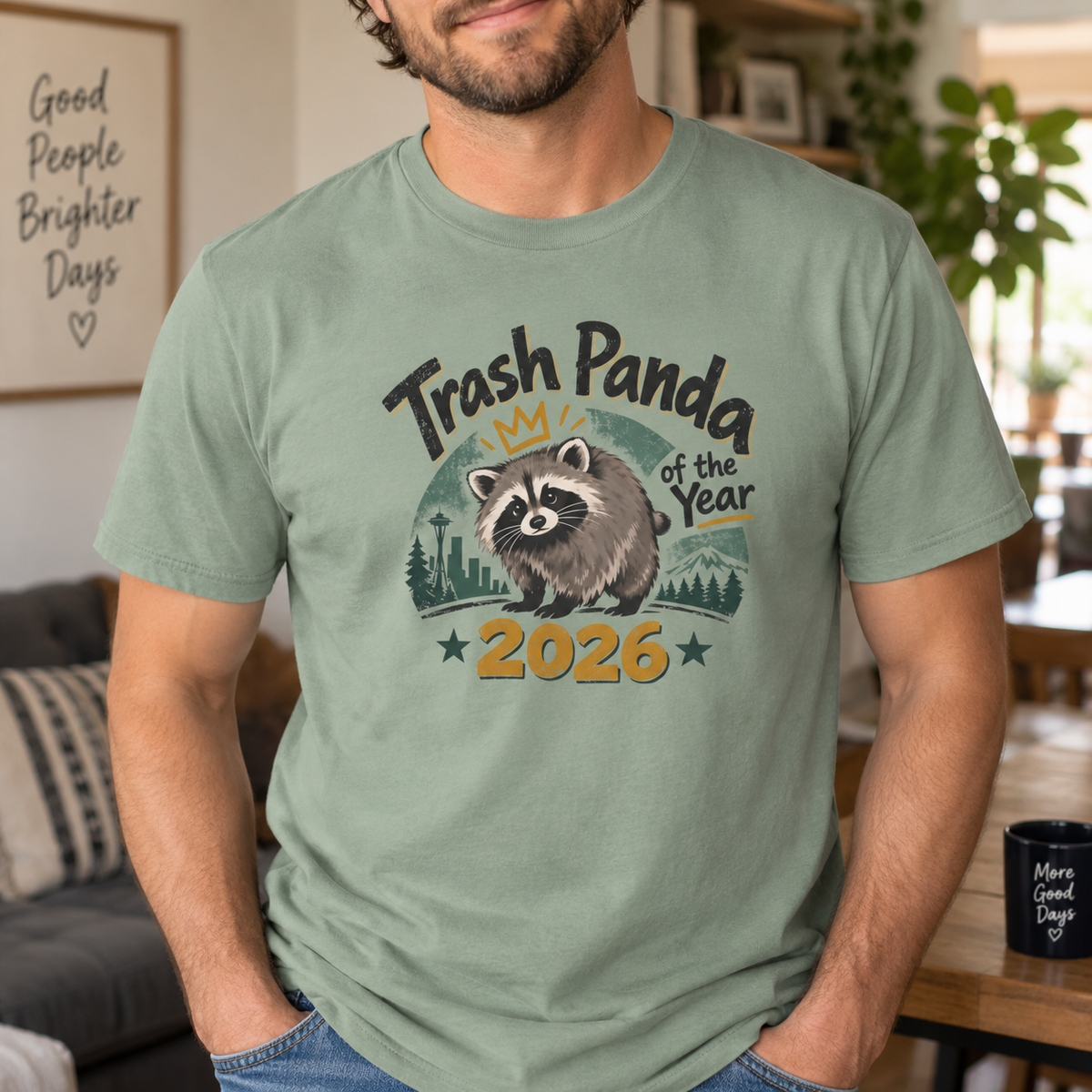 Trash Panda of the Year 2026 Garment-Dyed T-Shirt | Jimothy-Inspired Raccoon Tee