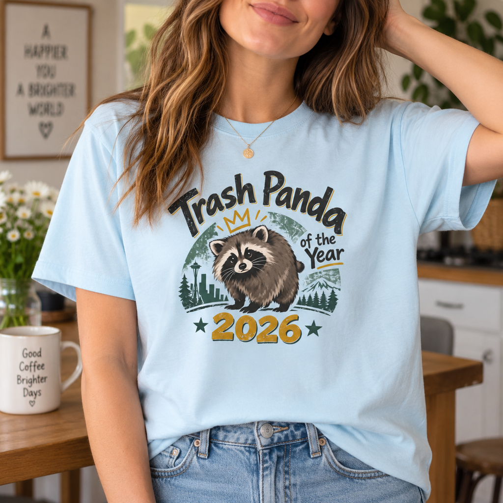 Trash Panda of the Year 2026 Garment-Dyed T-Shirt | Jimothy-Inspired Raccoon Tee