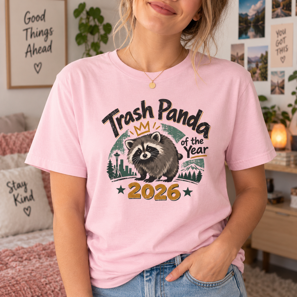 Trash Panda of the Year 2026 Garment-Dyed T-Shirt | Jimothy-Inspired Raccoon Tee