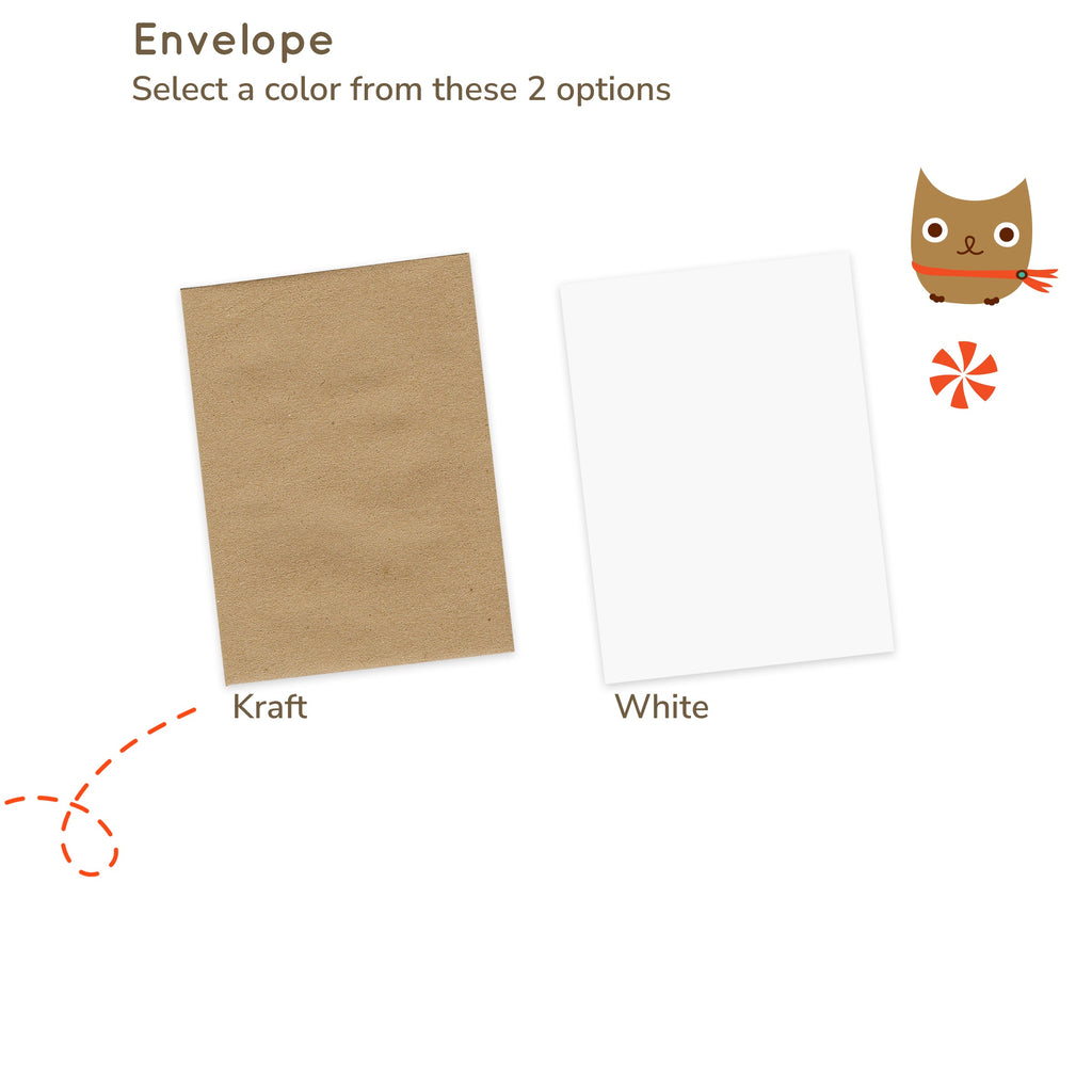 Kitty Christmas Custom Folded Paper Holiday Card