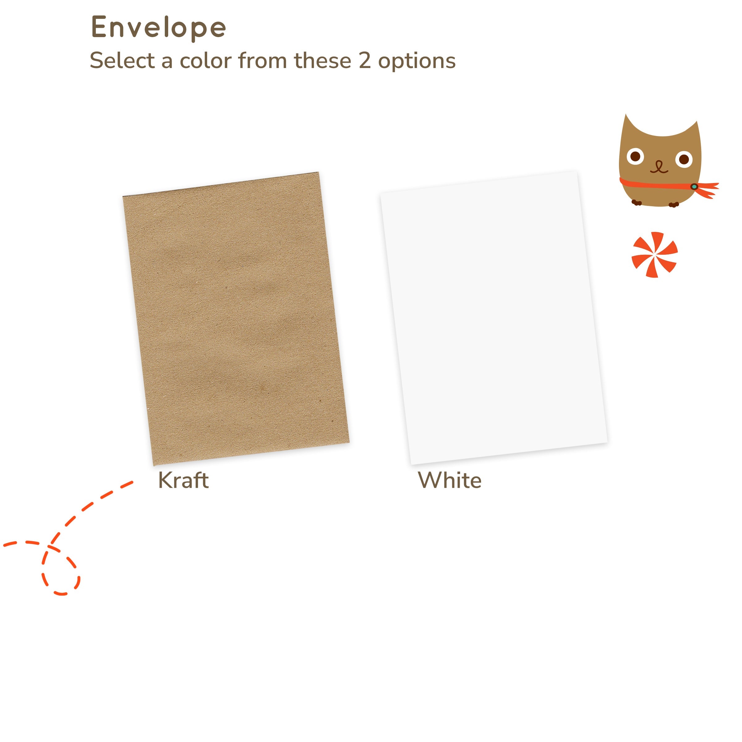 Kitty Christmas Custom Folded Paper Holiday Card