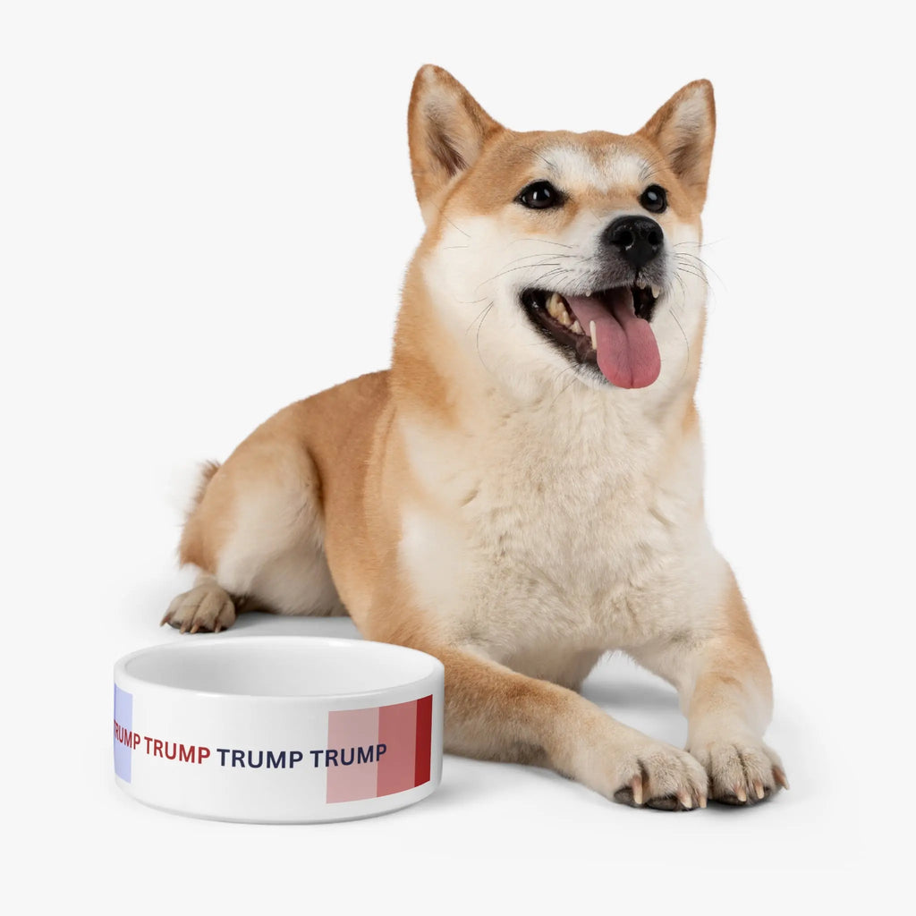 Contemporary Trump Pet Bowl - Modern Design for Pet Lovers Printify