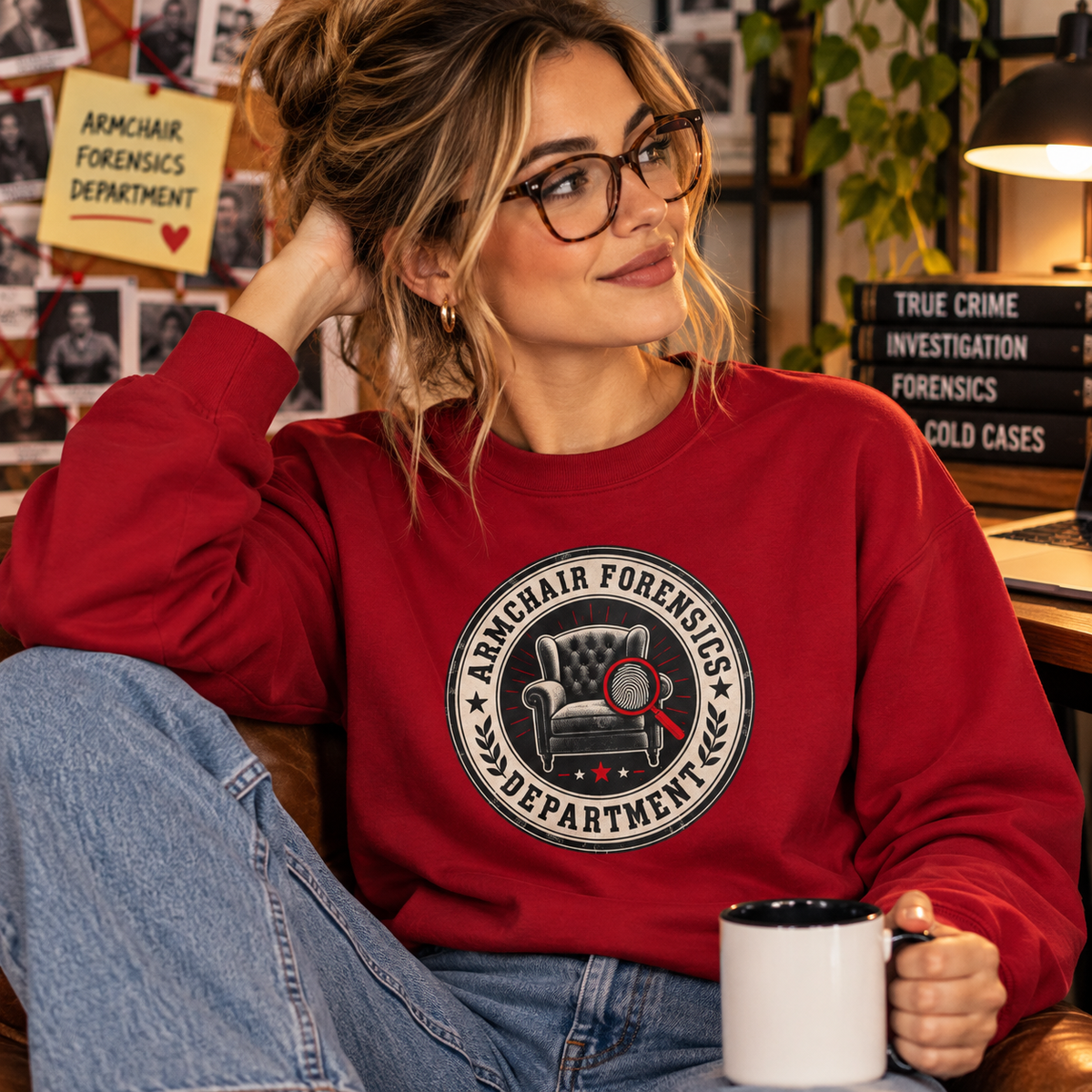 Armchair Forensics Department Long Sleeve Shirt | True Crime Investigator Tee