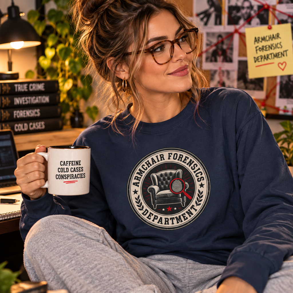 Armchair Forensics Department Long Sleeve Shirt | True Crime Investigator Tee