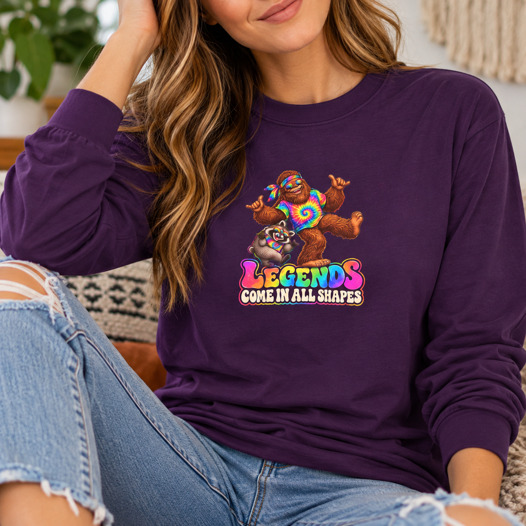 Legends Come in All Shapes | Bigfoot & Jimothy Retro Long-Sleeve Tee