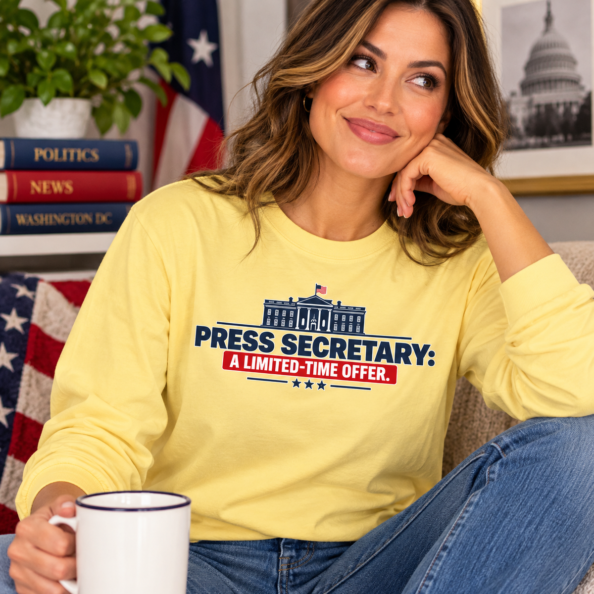 Press Secretary: A Limited-Time Offer Long Sleeve Shirt | Funny Political Satire