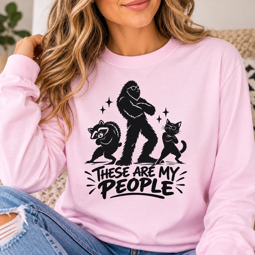 These Are My People | Bigfoot, Jimothy & Cat Long Sleeve T-Shirt