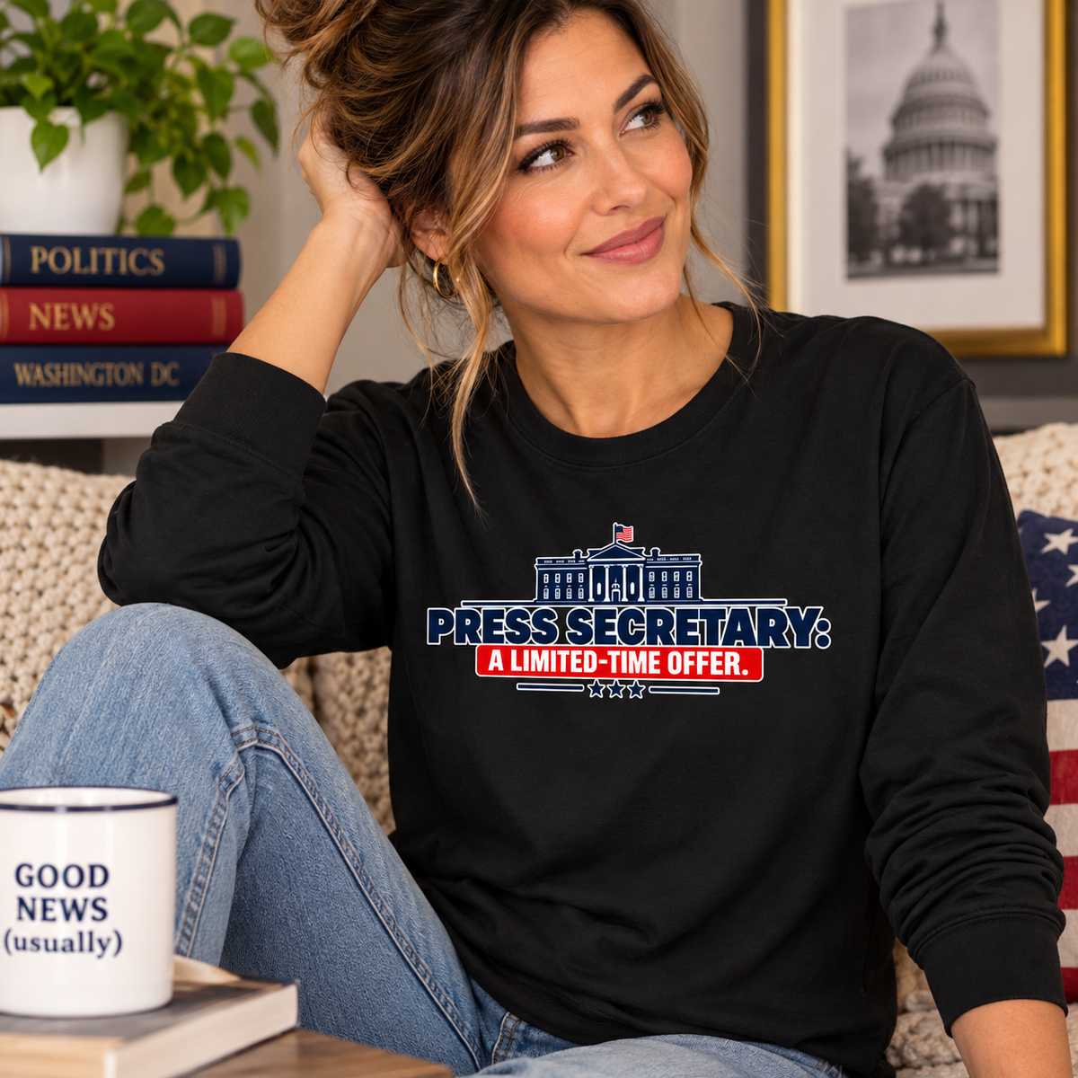 Press Secretary: A Limited-Time Offer Long Sleeve Shirt | Funny Political Satire