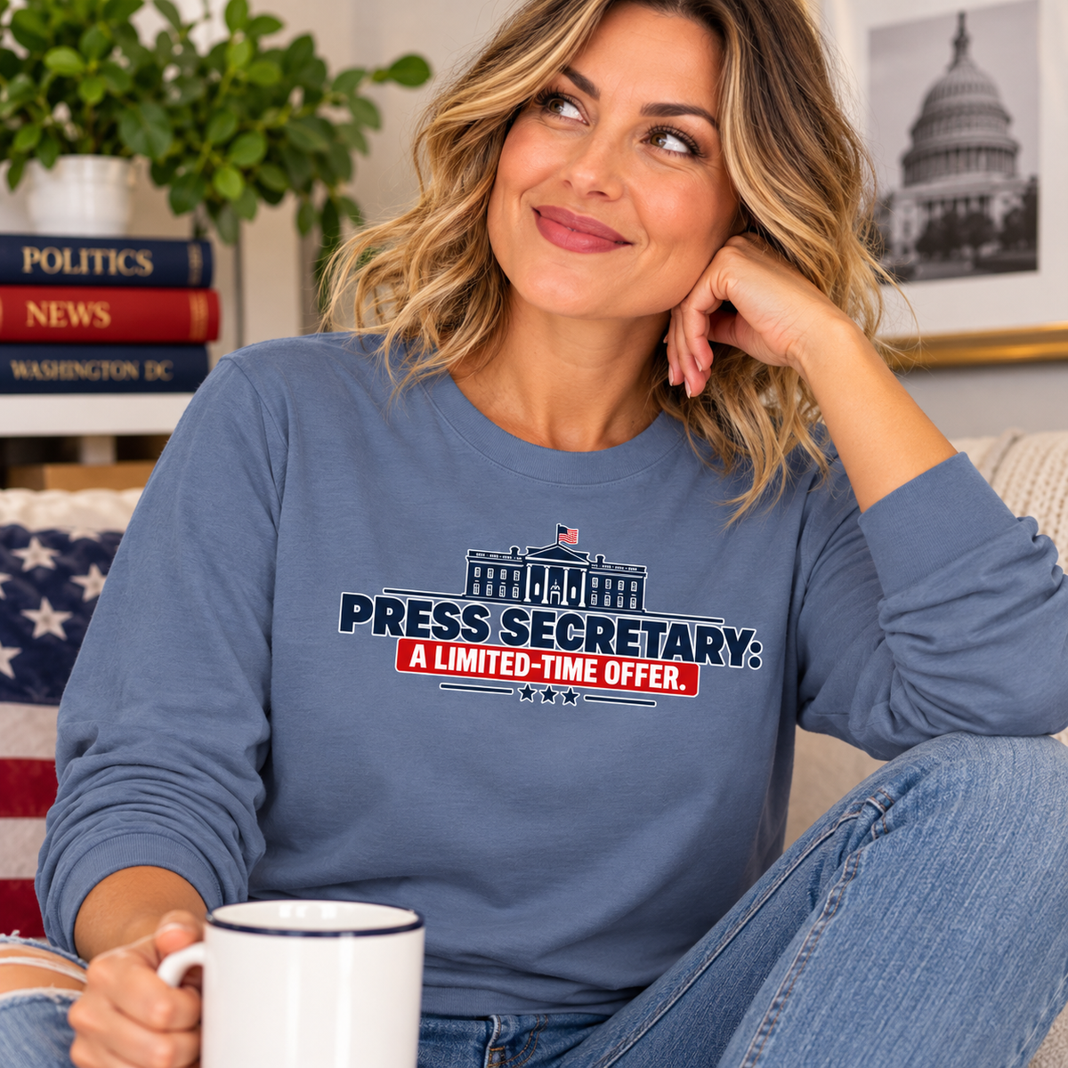 Press Secretary: A Limited-Time Offer Long Sleeve Shirt | Funny Political Satire